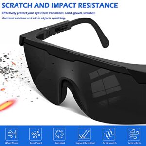 OXG 6 Pairs Safety Glasses with Ajustable Temples, ANSI Z87.1 Certified Anti Fog Safety Goggles UV Protection Impact Resistant Eyewear Protective for Men and Women