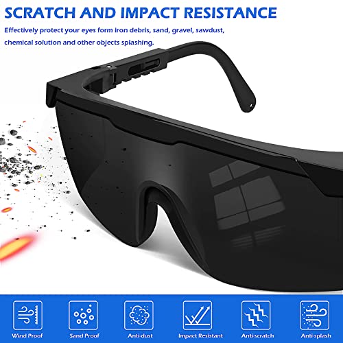 OXG 6 Pairs Safety Glasses with Ajustable Temples, ANSI Z87.1 Certified Anti Fog Safety Goggles UV Protection Impact Resistant Eyewear Protective for Men and Women
