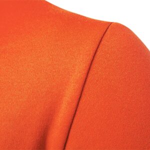 Maiyifu-GJ Men's Casual Solid Pullover Hoodies Long Sleeves Gym Hooded Sweatshirt Lightweight Drawstring Athletic Hoodie (Orange,Large)