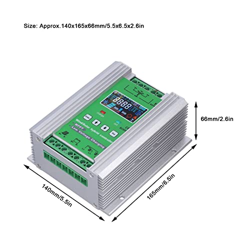 Wind Solar Hybrid System MPPT Charge Controller with Dump Load, 12V/24V/48V MPPT Boost Charge Regulator, 1000W Wind 1000W Solar, for Wind Solar Hybrid System(DC12V 24V 48V)