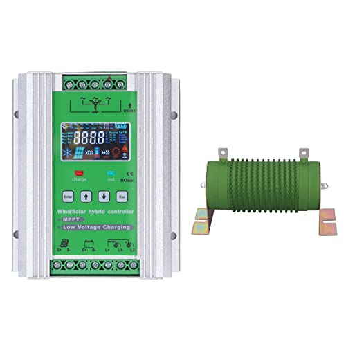 Wind Solar Hybrid System MPPT Charge Controller with Dump Load, 12V/24V/48V MPPT Boost Charge Regulator, 1000W Wind 1000W Solar, for Wind Solar Hybrid System(DC12V 24V 48V)