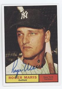 roger maris 1961 topps #2 auto autographed auto reprint - baseball card