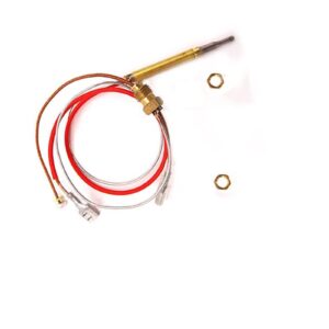 GUOFALDE Outdoor Patio Heater Thermocouple, M8 x 1 End Connection Nuts Thermocouple 410 mm Length M6 x 0.75 Head Thread