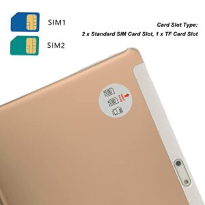 4G Tablet, 3 Card Slots Dual Camera High Definition 100240V Tablet PC for Work US Plug