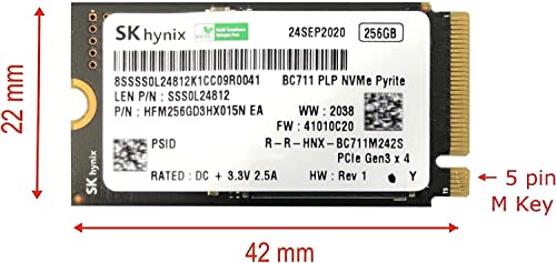 SkHynix 256GB PCIe NVMe 2242 SSD (HFM256GD3HX015N) (OEM)