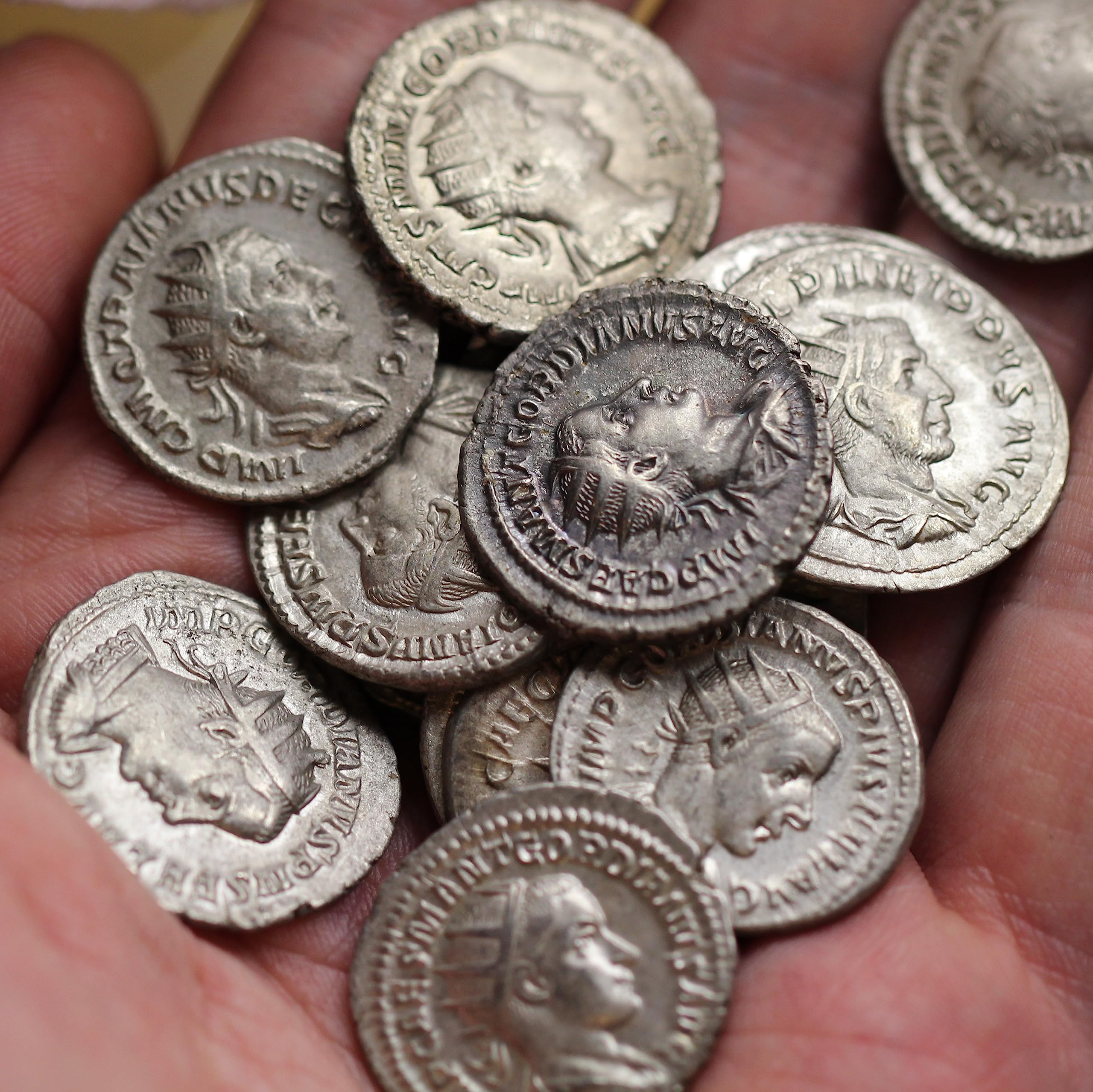 1700 Year Old Ancient Roman Empire Silver Double Denarius Coin (Antoninianus) Very Fine or Better Condition