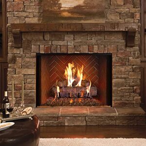 Peterson Real Fyre 18-inch Live Oak Log Set with Vented Burner and Gas Connection Kit. Match Lit (Natural Gas Only)