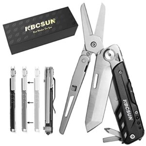 KBCSUN Pocket Knife Multitool Detachable Survival Tactical Knife Folding, Christmas Gifts for Men Dad Boyfriend for Camping Fishing Hiking Hunting