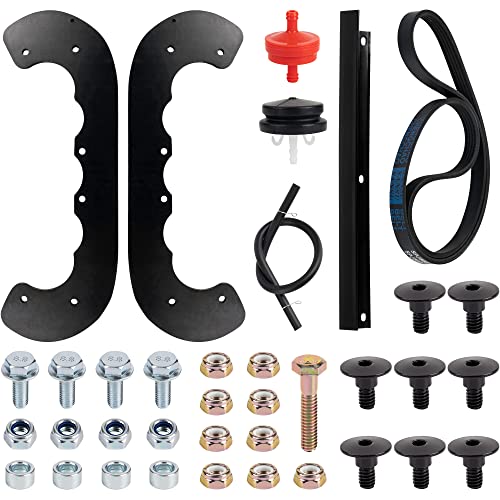 BlueStars 99-9313 Rubber Paddles 55-8760 Scraper Blade 95-6151 Drive Belt and Hardware Kits - for Toro CCR Snowblower CCR2000 CCR2400 CCR2450 CCR2500 CCR3000 CCR3600 CCR3650 Snow Blower