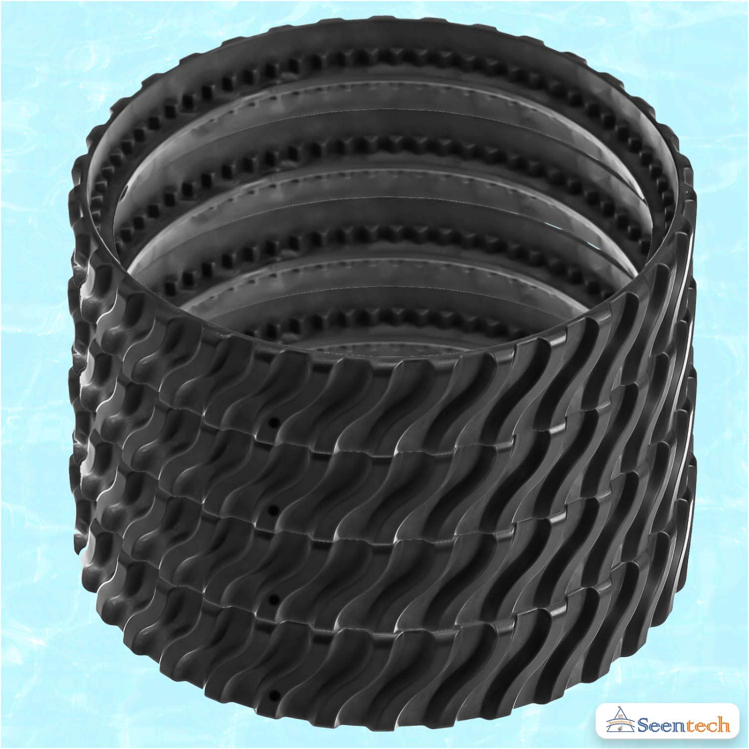 Seentech R0526100 Exact Track Replacement Compatible with MX8/MX6 In-Ground Pool Cleaner - Heavy Duty Rubber - Improves The tire Life Cycle by 50% (Pack 4)