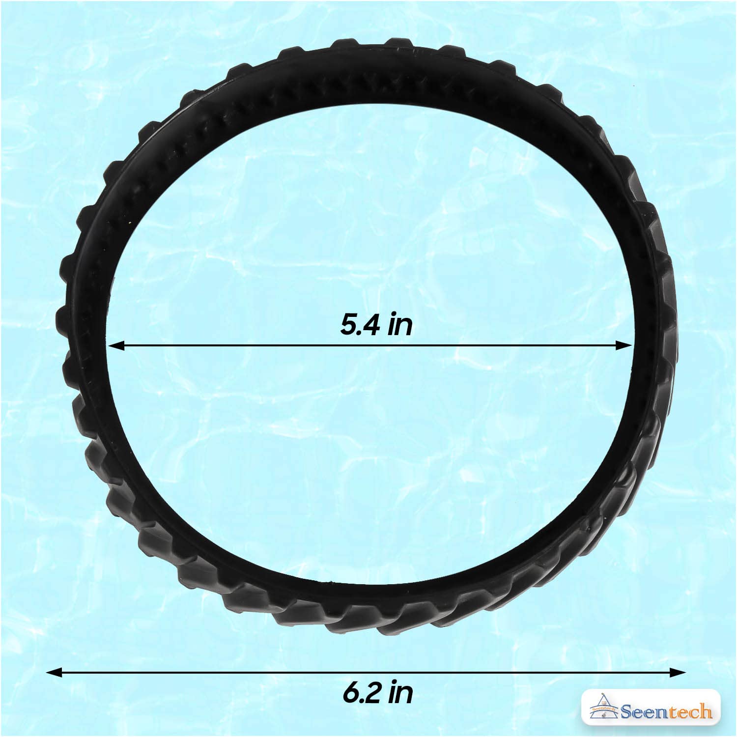 Seentech R0526100 Exact Track Replacement Compatible with MX8/MX6 In-Ground Pool Cleaner - Heavy Duty Rubber - Improves The tire Life Cycle by 50% (Pack 4)