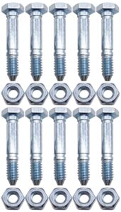 rtpower for 53200500 snow blower shear bolt 10 pack replaces 510016