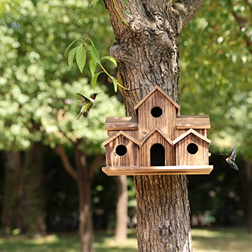 Bird House,Bird Houses for Outside Clearance,Bird House for Outside,Room for 6 Bird Families in Each,Large Bird House for Garden/Courtyard/Backyard Decor,Handmade Hummingbird House