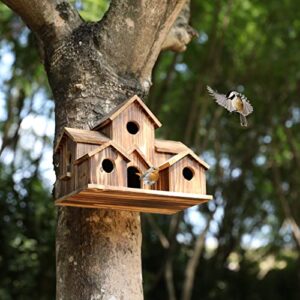 Bird House,Bird Houses for Outside Clearance,Bird House for Outside,Room for 6 Bird Families in Each,Large Bird House for Garden/Courtyard/Backyard Decor,Handmade Hummingbird House