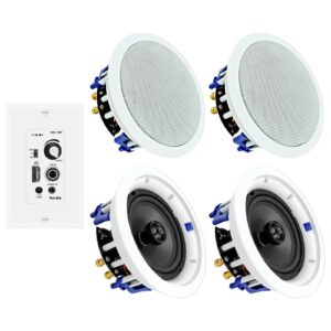 herdio 6.5 inch ceiling speakers 640w with in wall bluetooth amplifier