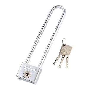 long shackle padlock - with laminated steel waterproof padlock key padlock door lock cabinet lock long beam padlock 1.5 inch