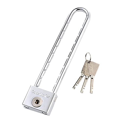 Long Shackle Padlock - with Laminated Steel Waterproof Padlock Key Padlock Door Lock Cabinet Lock Long Beam Padlock 1.5 Inch