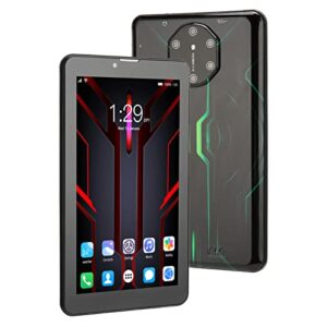 pusokei 7in android tablet pc, dual sim calling tablet, 4gb ram 32gb rom, 8 cores cpu, 1080p ips touch screen, 5mp and 8mp camera, 2.4g 5g wifi, bt 5.0, android 10.0(bright green)