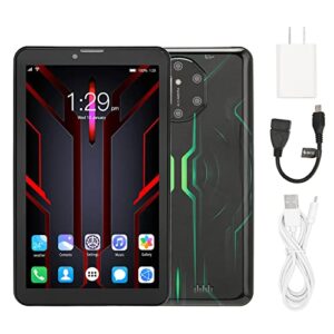 PUSOKEI 7in Android Tablet PC, Dual SIM Calling Tablet, 4GB RAM 32GB ROM, 8 Cores CPU, 1080P IPS Touch Screen, 5MP and 8MP Camera, 2.4G 5G WiFi, BT 5.0, Android 10.0(Bright Green)