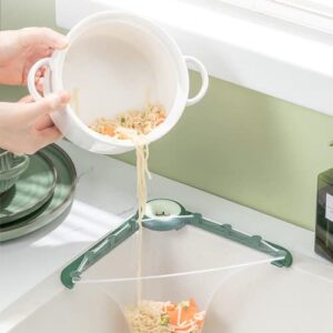 Kitchen Sink Disposable Strainer Kit (101 pcs), Sink Corner Strainer, Collapsible Kitchen Sink Disposable Strainer Holder, This kit contains 100 large size strainer bags for filtering food waste.