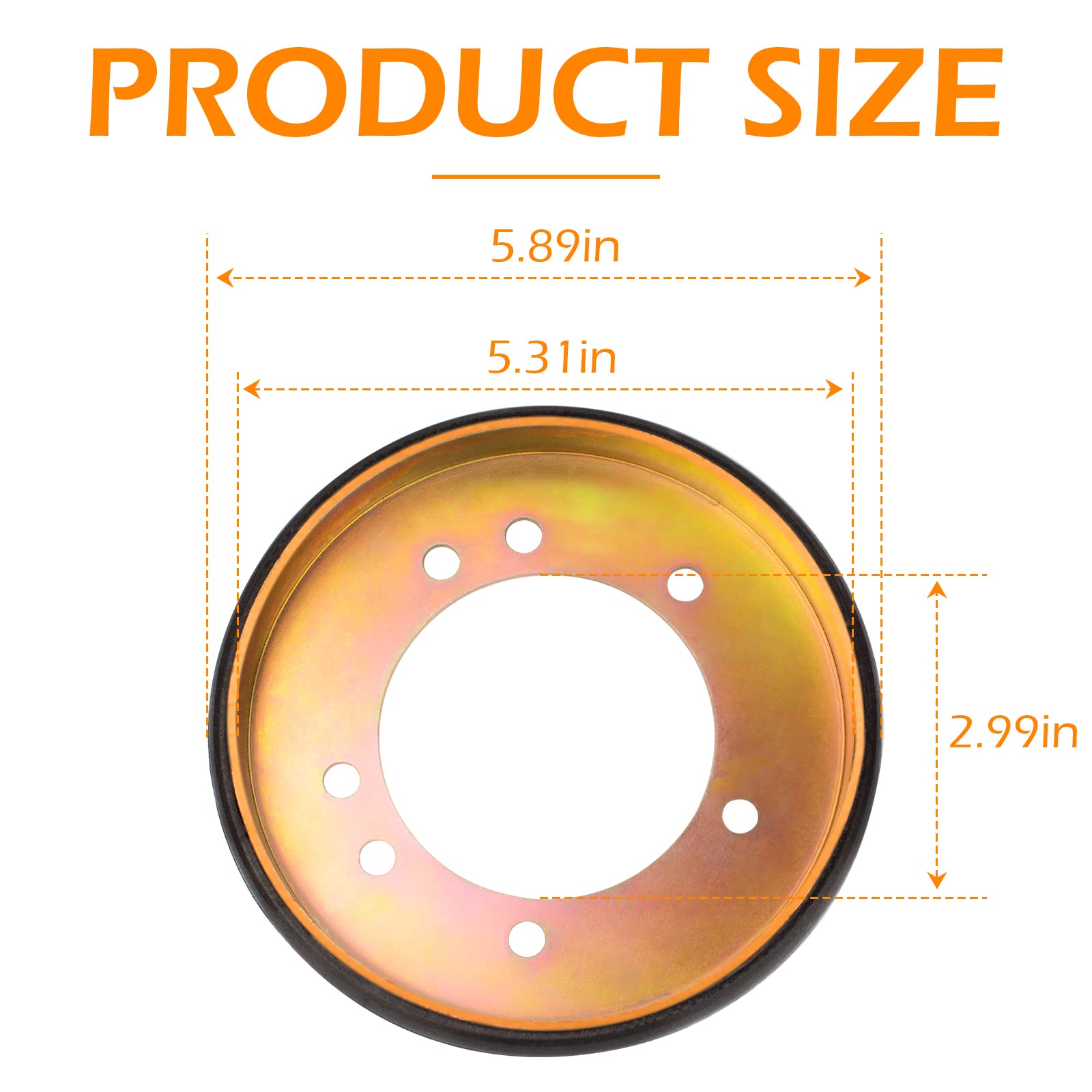 Sconva 04743700 Friction Wheel Snow Blower Drive Disc Fit for Ariens Snow Blower, Snapper Lawn Mower & Troy Bilt Snow Blower - with Brake Lining (1 Pack)