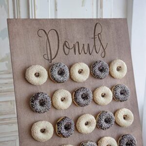 Personalized Donut Wall Stand, Wooden Donut Wall Mount, Donut Stand, Donut Board, Wedding Decor, Rustic Donut Display, Treat Yourself