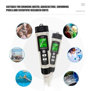 Digital Water Quality Tester, Four Functions in One, Pen Shaped Design, Detachable Design, LCD Digital Display for Measuring PH, ORP, H2 Hydrogen Content and Temperature Value