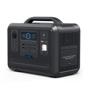 vdl portable power station 1200w/960wh solar generator, hs1200 lifepo4 battery generator 3500 cycles fully charged 1.5 hours, 4x110v pure sine wave ac outlet for ups, outdoor, camping, rv, emergency