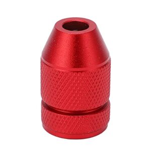drill bit depth stop collar, adjustable drill stop collar aluminum alloy red anti slip nylon inner ring drill stop collar for woodworking tools and hand tools(6mm-11mm)