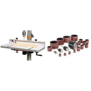 wen drill press table and sanding drum kit bundle