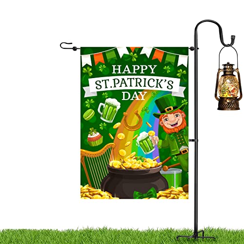St Patricks Day Garden Flag 28 x 40 Double Sided,Large Happy St.patrick's Day Outdoor decorations Yard Flags cute st pattys day garden flags