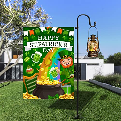 St Patricks Day Garden Flag 28 x 40 Double Sided,Large Happy St.patrick's Day Outdoor decorations Yard Flags cute st pattys day garden flags