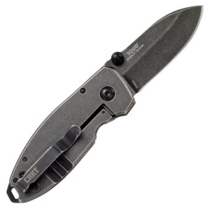 CRKT Squid Folding Pocket Knife: Compact EDC Straight Edge Utility Knife with Stainless Steel Blade and Framelock Handle & Smith's Abrasives PP1 hunting-knife-sharpeners 3.5" x 1" x 0"