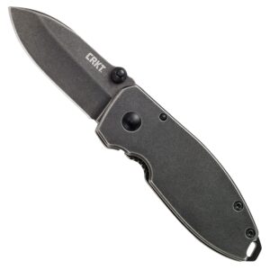 CRKT Squid Folding Pocket Knife: Compact EDC Straight Edge Utility Knife with Stainless Steel Blade and Framelock Handle & Smith's Abrasives PP1 hunting-knife-sharpeners 3.5" x 1" x 0"