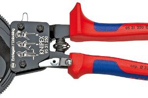 KNIPEX Ratcheting Cable Cut and Dismantling Knife-1000V Insulated Bundle