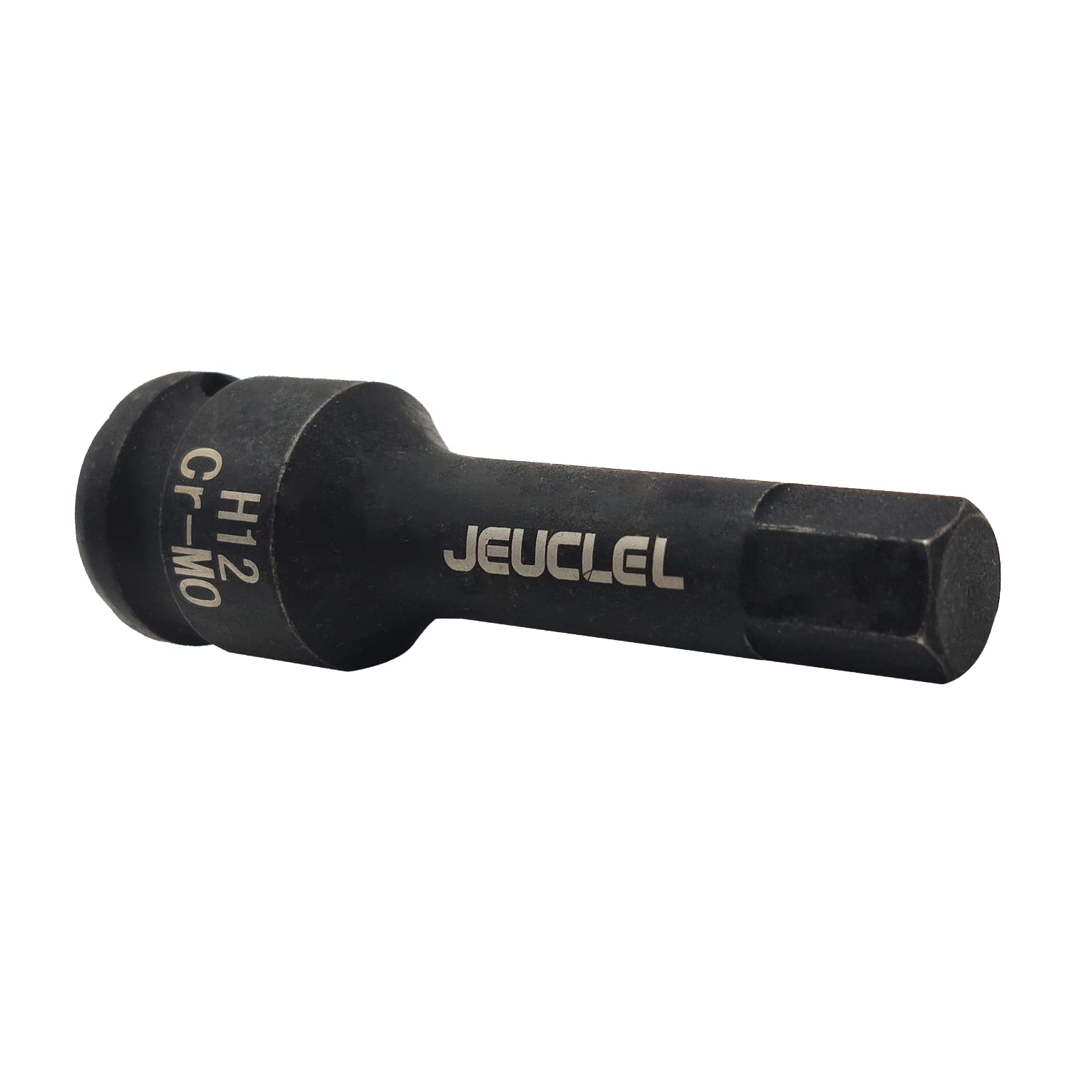 JEUCLEL 12mm Hex Impact Bit Socket, H12 1/2-Inch Impact Drive Allen Socket, Cr-Mo Steel Lengthen Hex Screwdriver Socket Adapter