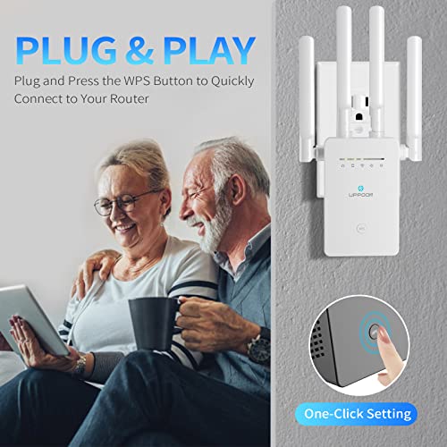 【2022 WiFi Extender】 WiFi Range Extender Signal Booster up to 9000sq.ft & 45 Devices, Internet Wi-Fi Booster and Signal Amplifier for Home, Long Range Wireless Repeater with Ethernet Port, Easy Setup