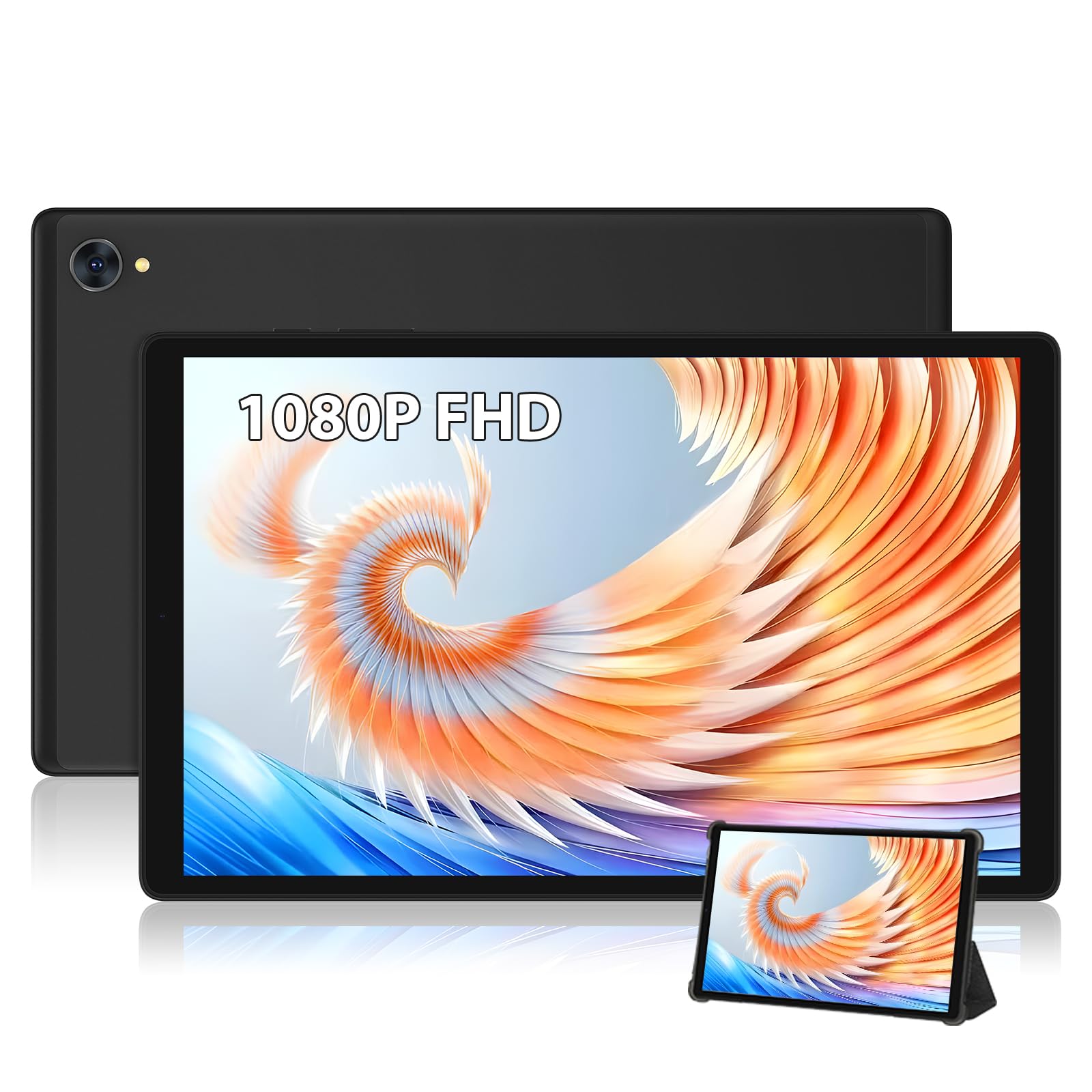 TOSCiDO 2023 Tablet 10.1 inch Android Tablets 1080P FHD in-Cell LCD Screen, 4GB+64GB Expand to 1TB, Octa-Core CPU, 1920 x 1200 Resolution,8M&13M Dual Camera, Bluetooth5.0, Wi-Fi, GPS-Black