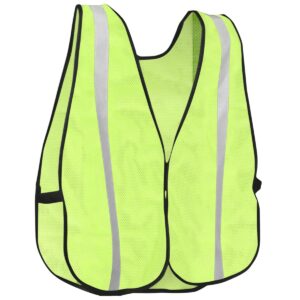 kaygo reflective high visibility safety vest, kg0008 silver stripe, for men and women, pack of 1(yellow)