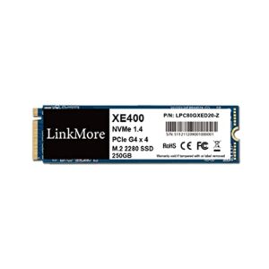 linkmore xe400 250gb m.2 2280 pcie gen4 nvme 1.4 internal ssd, solid state drive, read speed up to 4650mb/s storage for pc, laptops, gaming