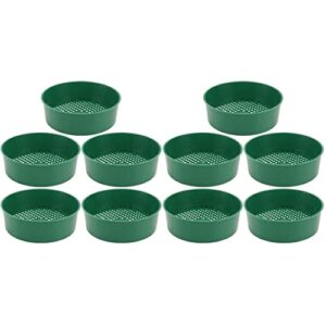 yardwe green toys 10pcs outdoor bonsai screen spreaders seeding classifier pan rock planter separator green stackable mesh for cultivation panning riddles earth tool riddle planting kids toys