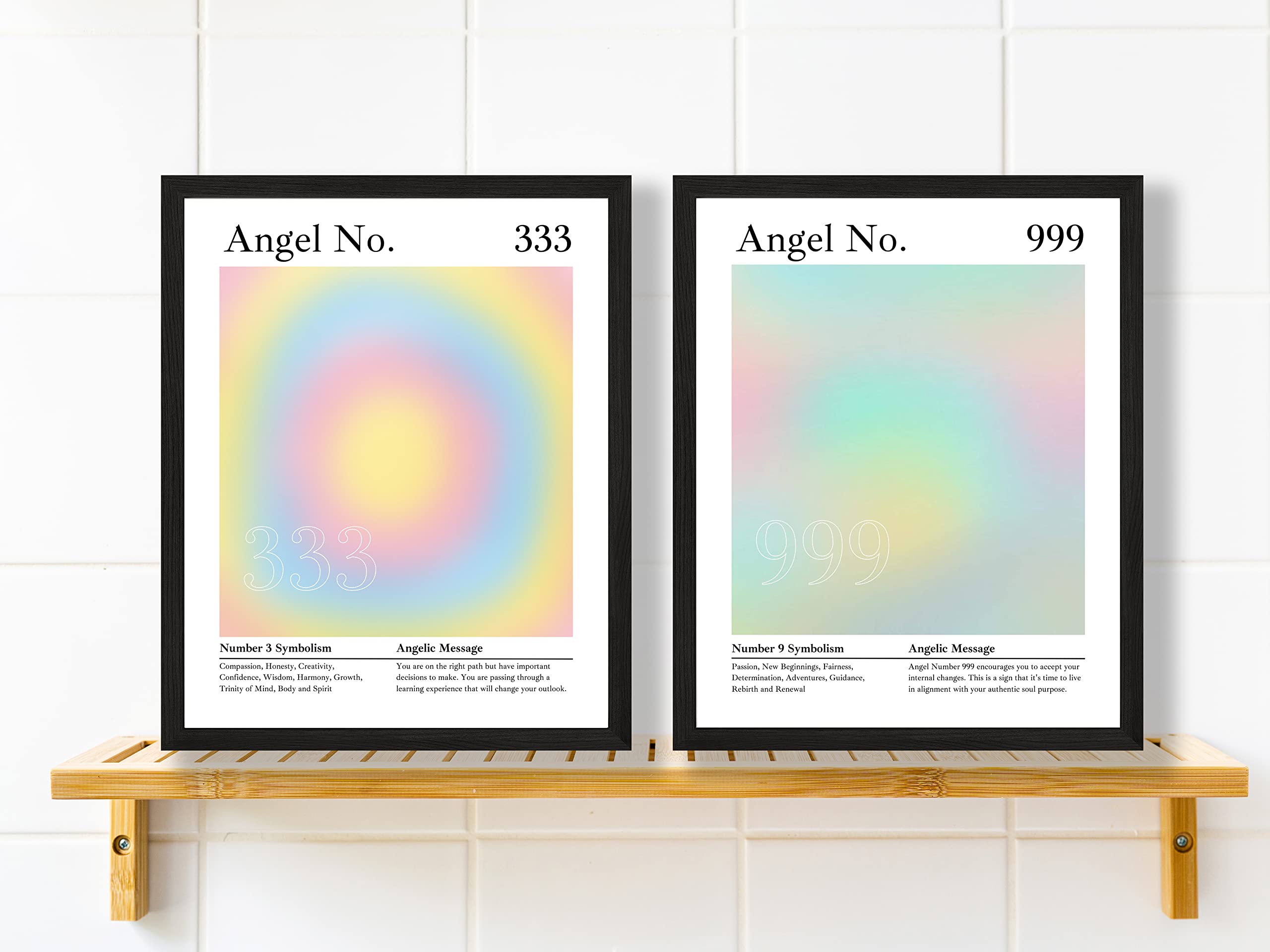 Roxbury Row Aura Poster Aesthetic, Angel Number Poster, Angel Wall Decor, Gradient Painting, Spiritual Posters, Posters & Prints (4 8x10 Unframed Prints, 1239: Intuition, Alignment, Support, Release)