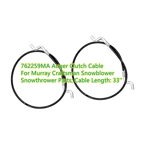 yhoparts 1501124MA Snow Blower Auger Clutch Cable for Murray Sears Craftsman Snowblowers 762259MA 762259 (2-Pack)