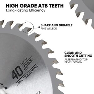 JIAYOUBAO 4 Pack 4-1/2 Inch Compact Circular Saw Blades Set with 3/8" Arbor TCT/HSS/Diamond Saw Blade for Angle Grinder Wood Plastic Sheet Metal Tile Fast Cutting