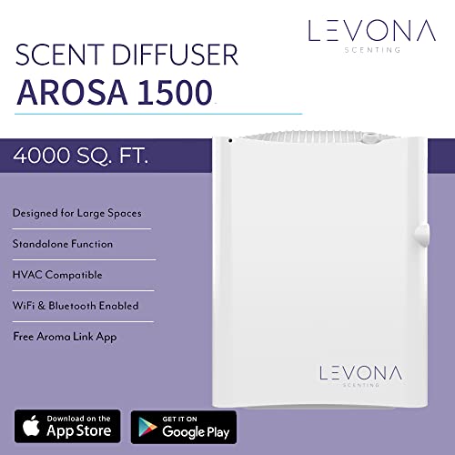 Levona Scent Arosa: 4000 SQFT HVAC Diffuser - Whole House Air Freshener - Scent Air for Office, Hotel & Home Scent Diffuser - Fragrance HVAC Scent Diffuser + App Control (Scent Sold Separately)