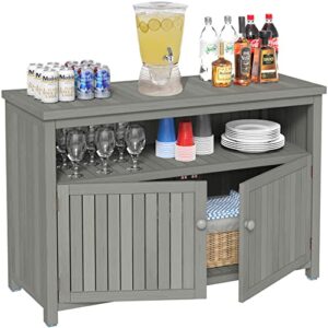 gdlf outdoor storage cabinet console table sideboard buffet tv stand, furniture for patio entryway deck