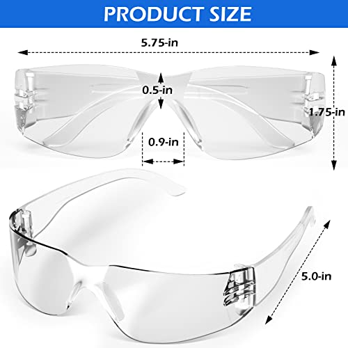 OXG 12 Pack Safety Glasses for Men Women, ANSI Z87.1 Impact Scratch Resistant Protective Eyewear for Work, Lab, Construction