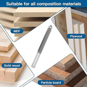 Flush Trim Router Bit 1/2 Shank by Sinoprotools, Extra Long Flush Trim Bit Cutting Length 3", Carbide Top Bearing Router Bit, Trim Router Bits, Flush Cut Router Bit, for Woodworking