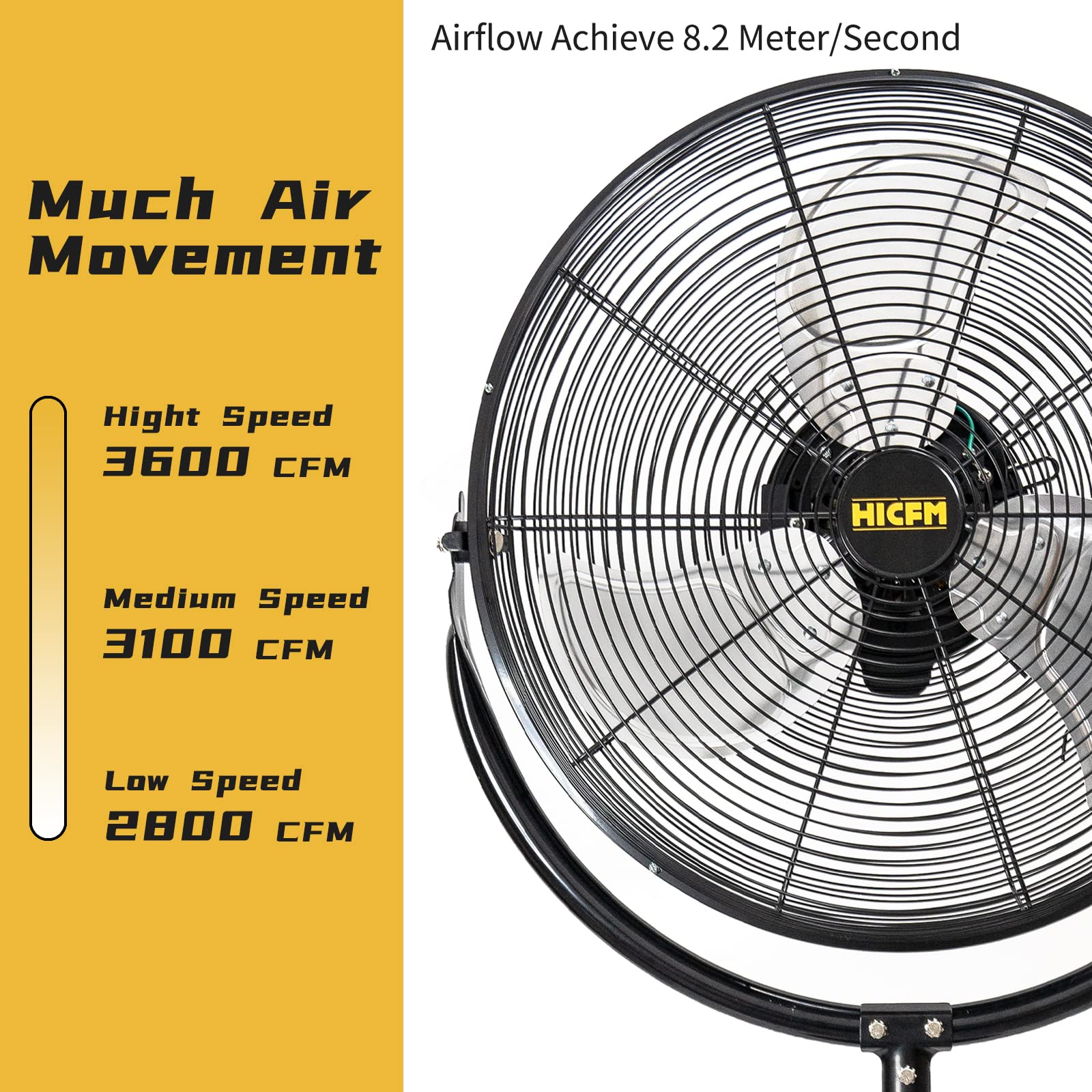 HiCFM PEDESTAL FAN SERIES (30" Misting Oscillating Pedestal Fan)