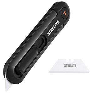 steelite box cutter ceramic auto-retract cutter safe unboxing kinves extra ceramic blade unpacking auto retractable cutter manual button